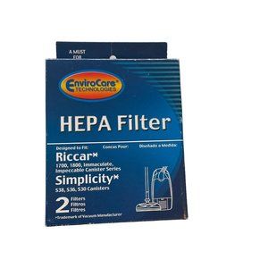 HEPA Filters S38,S36, S30 Canisters Envirocare Technologies 2 Filters F987 NEW